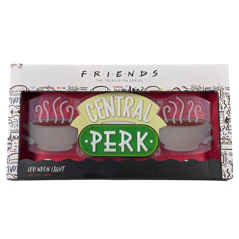 FRIENDS CENTRAL PERK LED NEON‑STYLE SIGN – USB POWERED – WALL MOUNTABLE